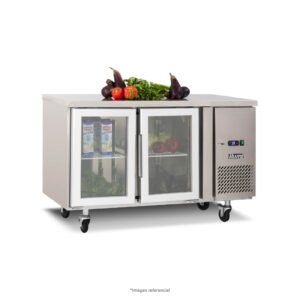 Mesa Refrigerada de 2 puertas de vidrio de 320 litros